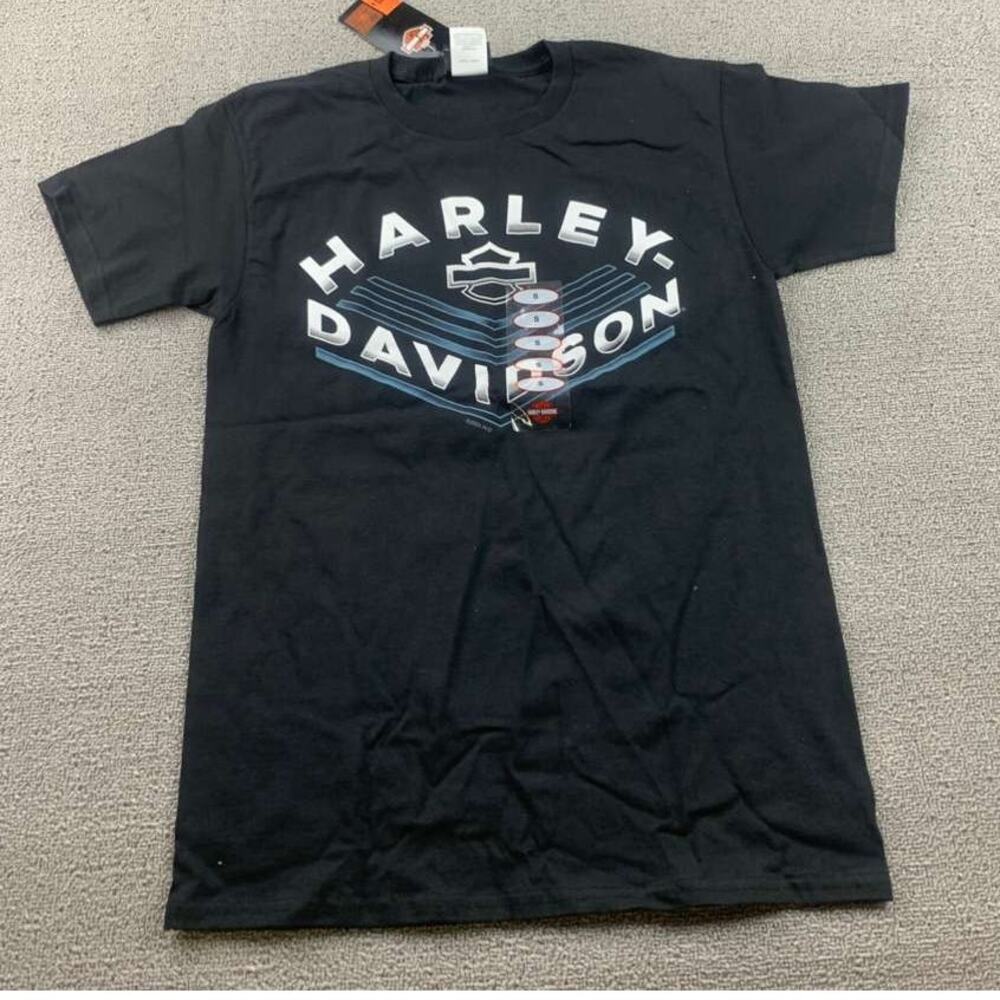 Harley Davidson T Shirt‎ Men Small Black Graphic Cotton NYC Dealership NWT